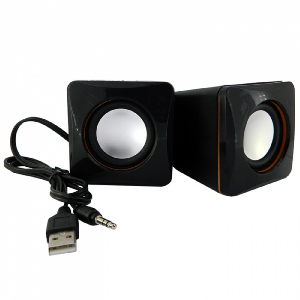 Колонки 2.0 Gembird SPK-105, черный, 5 Вт, регулятор громкости, USB-питание
